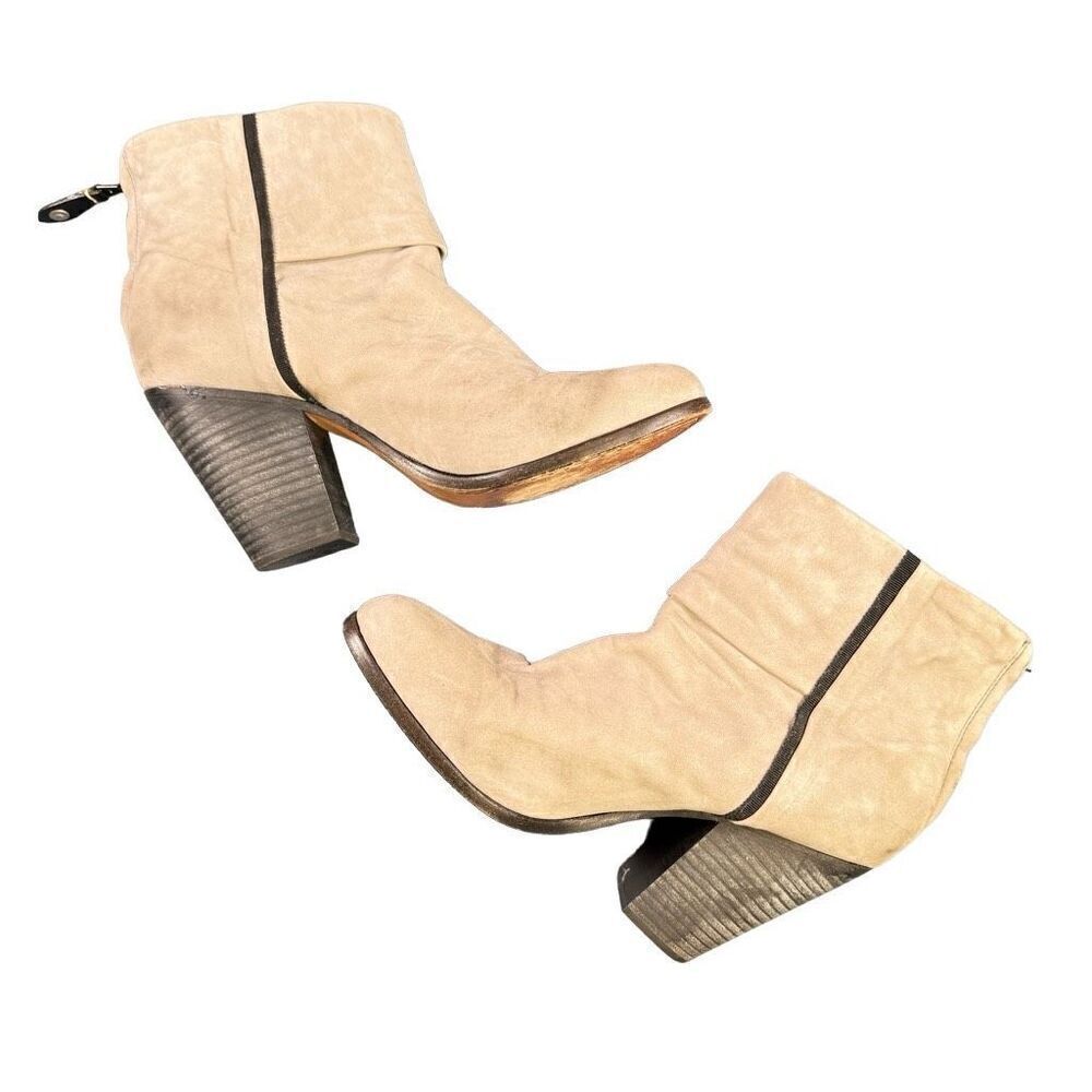 Rag & Bone Women's Newbury Heeled Ankle Boots Tan Size Size 41 / US 11